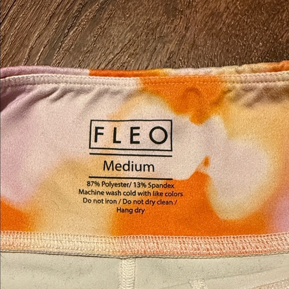 Fleo Women's Vibrant Orange and Pink Athletic Shorts - Picture 2 of 3